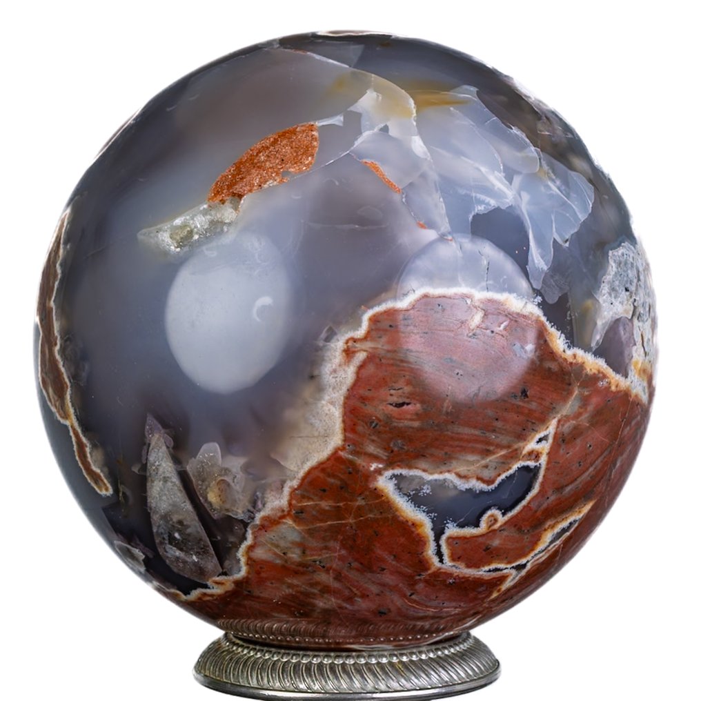 Agate Large quality agate sphere - Height: 11.9 cm - Width: 11.9 cm- 2247 g #3.2