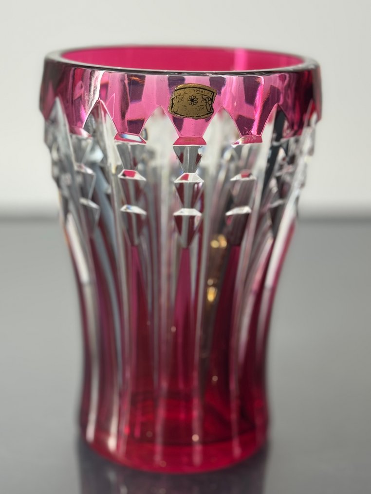 Val Saint Lambert - Charles Graffart & René Delvenne - Βάζο  - Κρύσταλλο - Κομμένο βάζο VSL #1.0