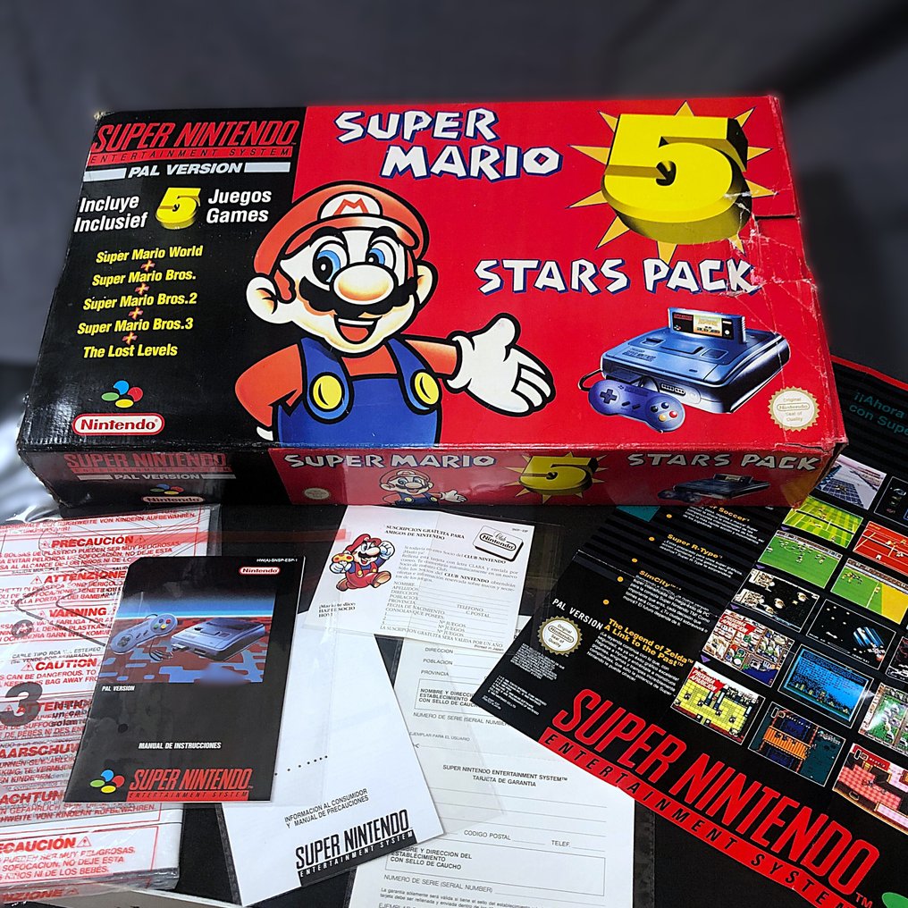 Nintendo - Super Nintendo (SNES) - Super Nintendo - Pack Super Mario 5 Stars - Videospill konsoll - I original eske #3.2