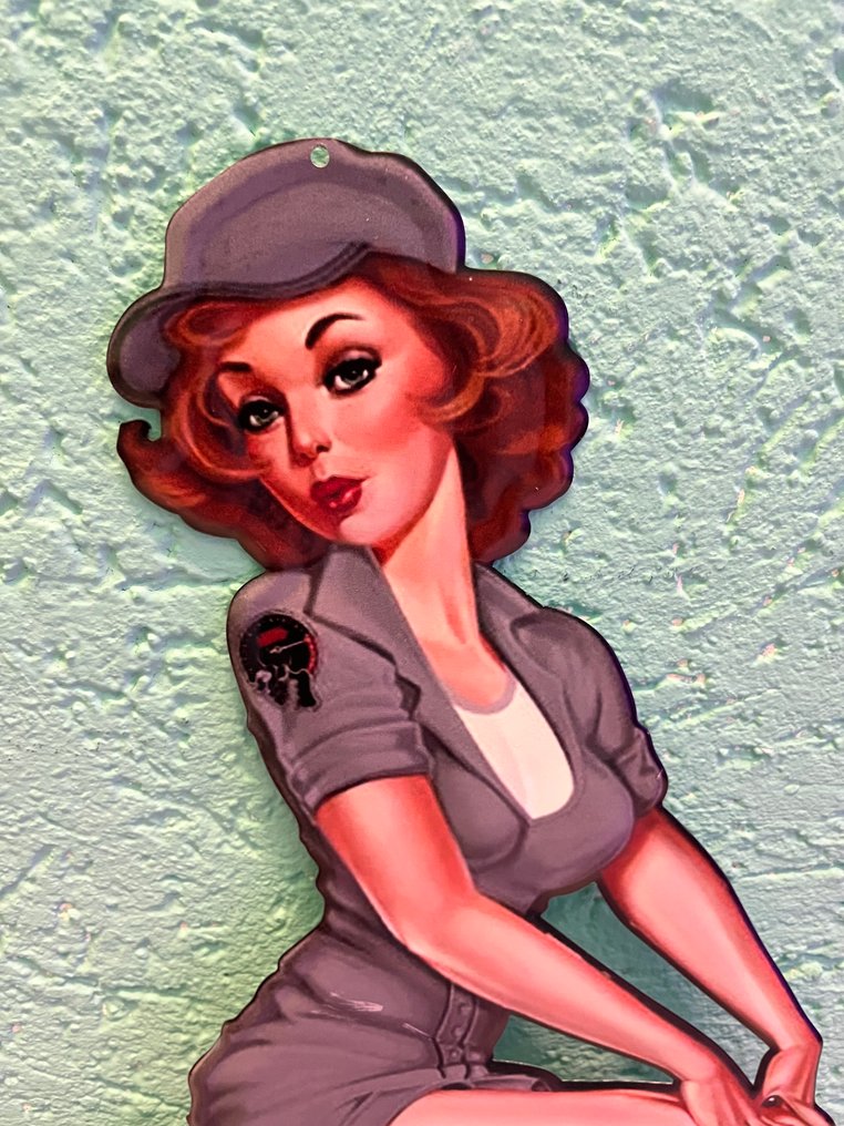 Pin-up Mädchen - Schild - Aluminium #3.2