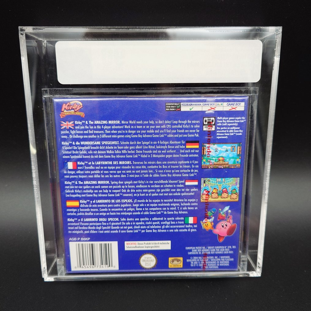 Nintendo - Gameboy Advance - VGA 90 Gold Kirby & the Amazing Mirror Pal UK Factory Sealed New graded GBA - 電動遊戲 - 原裝盒未拆封 #1.0