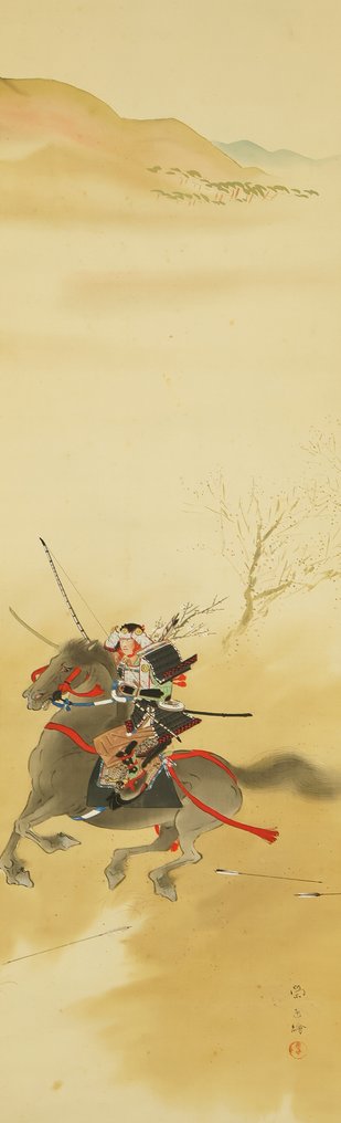 Samurai Musya Warrior - 鞍上英姿 Magnificent and Splendid Figure on Saddle - Koyama Eitatsu 小山榮達 (1880-1945) - Japan  (No reserve price) #3.2