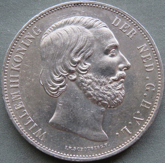 Ολλανδία. Willem III. 2 1/2 Gulden 1868 mooie kwaliteit  (χωρίς τιμή ασφαλείας) #2.1