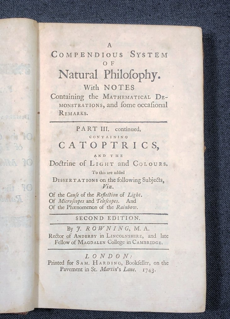 John Rowning - A Compendious System of Natural Philosophy Vol. II - 1745 #2.1