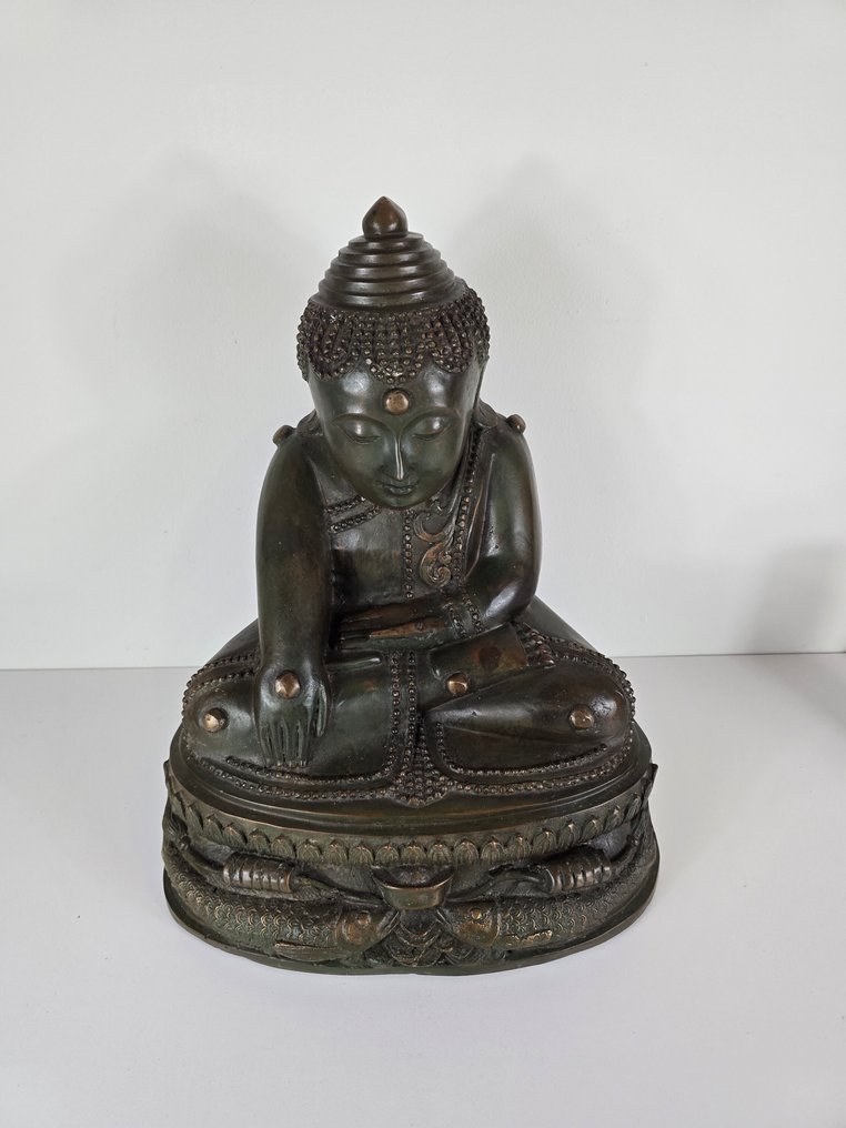 Bhumisparsha Mudra Boeddha 45 cm / 10 kg - 塑像 - 泰国 #2.1