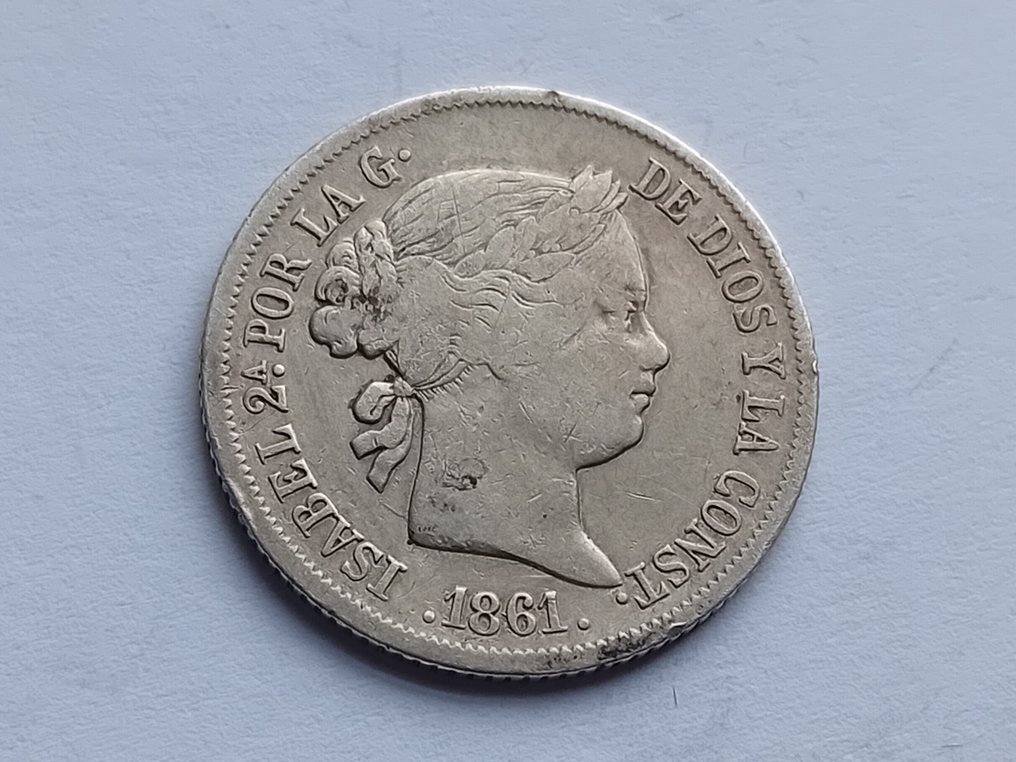 西班牙. 伊莎贝尔二世. 4 Reales 1861  (没有保留价) #3.2