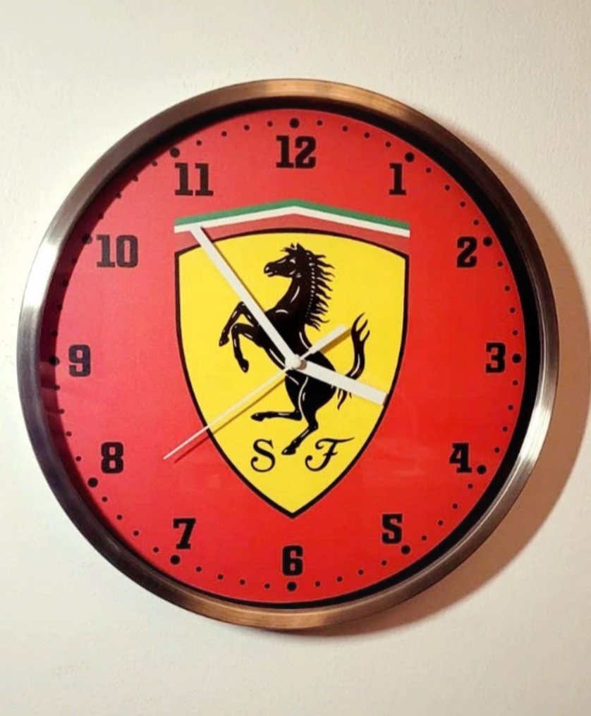 Relógio de parede de alumínio prateado - Ferrari - 2025 #1.0