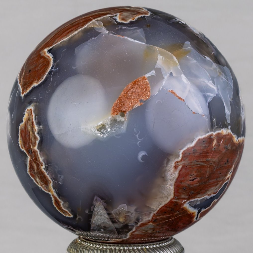 Agate Large quality agate sphere - Height: 11.9 cm - Width: 11.9 cm- 2247 g #1.0