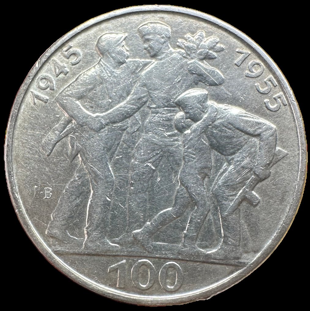 Czechoslovakia. 100 Korun 1955 / 10th Anniversary - Liberation from Germany (No reserve price) #1.0
