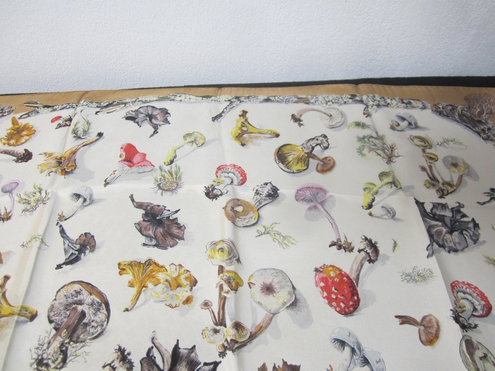 Hermès - CHAMPIGNONS DE GAVARNI 1960 SOIE - Fular #4.3