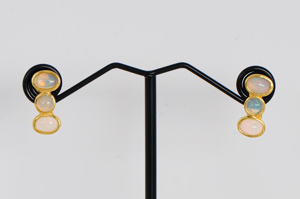925 silver - opal - Earrings #4.3
