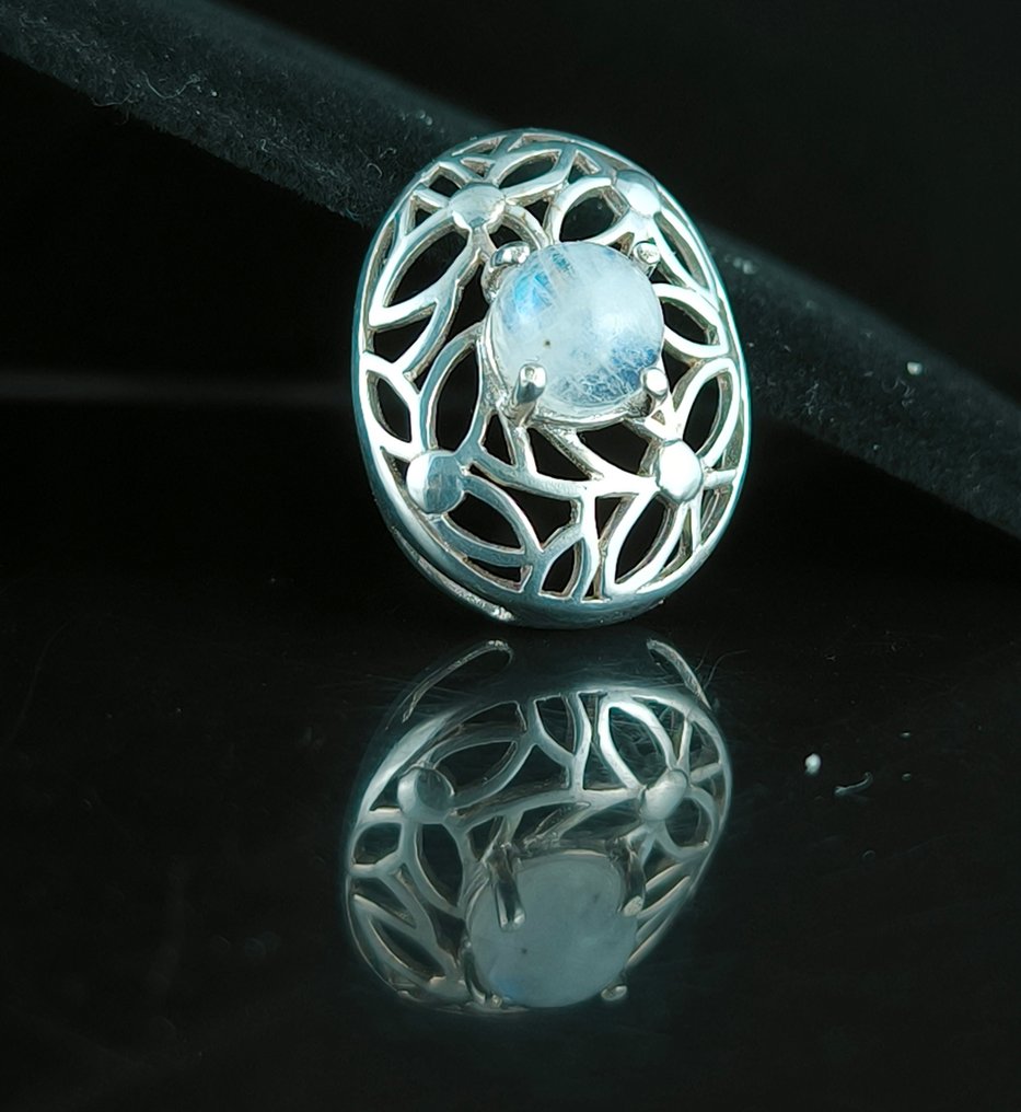 Φεγγαρόπετρα Κρεμαστό κόσμημα - Ύψος: 24 mm - Πλάτος: 20 mm- 3.68 g - (1) #1.0