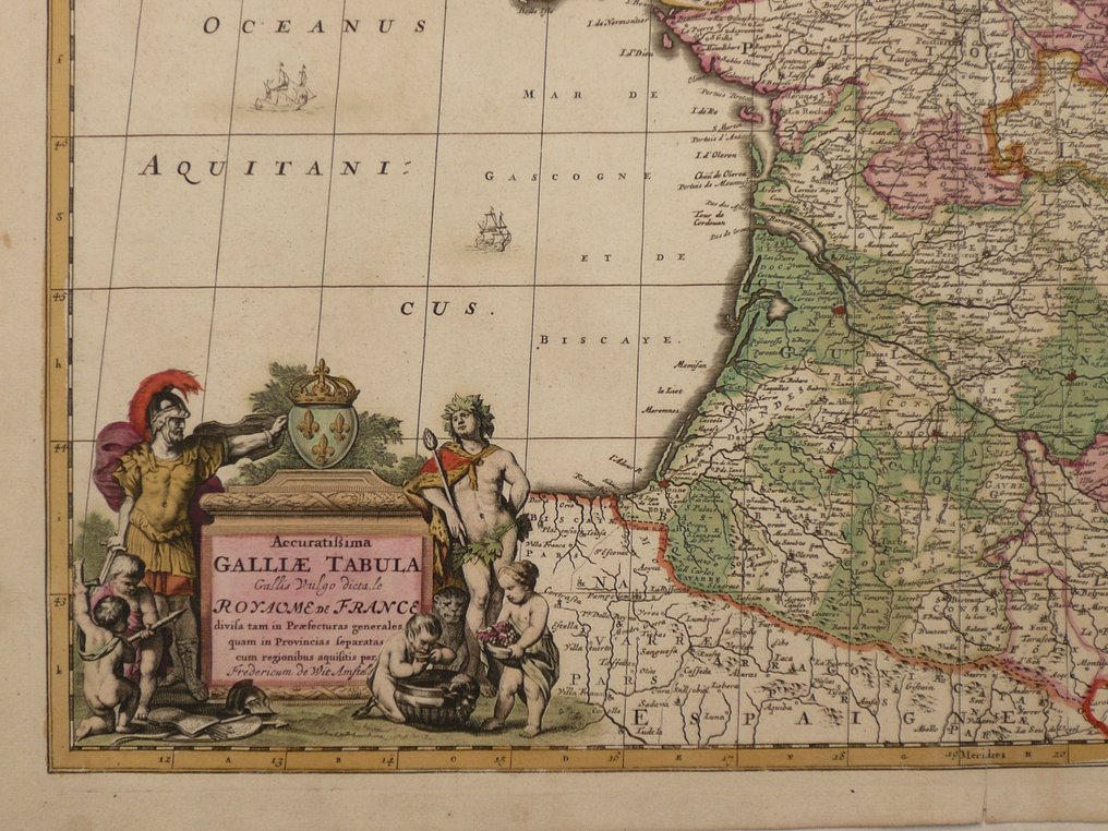 Γαλλία - Προβηγκία / Νορμανδία / Βρετάνη; Frederik de Wit - Accuratissima Galliae tabula (...) - 1681-1700 #4.3