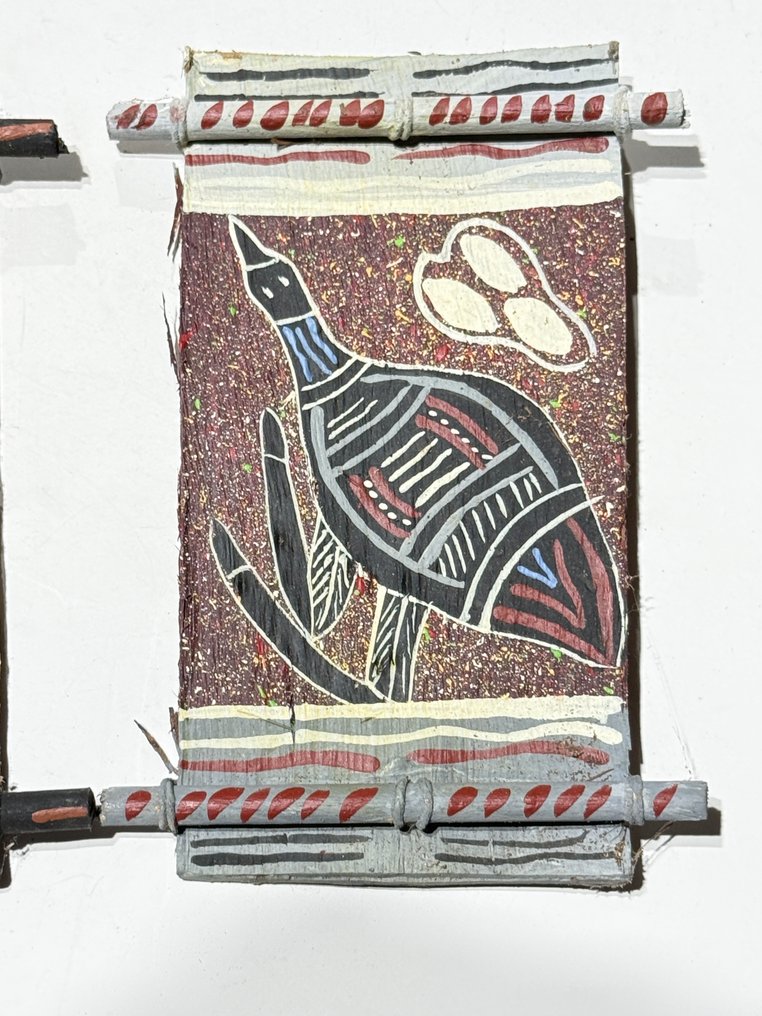 一组三幅土著树皮画 - 巴瑟斯特地区 - 北澳大利亚  (沒有保留價) #3.2