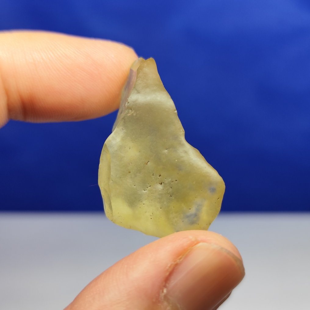 Kiváló Minőségű líbiai sivatagi üveg Meteorit becsapódás (Egyiptom, 26 millió év!) GYÉMÁNTMINŐSÉG. - 11.8 g #4.3