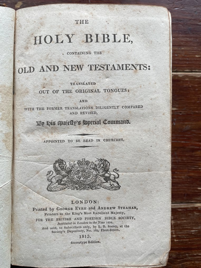 The Holy Bible, containing the Old and New Testaments - 1813 #1.0