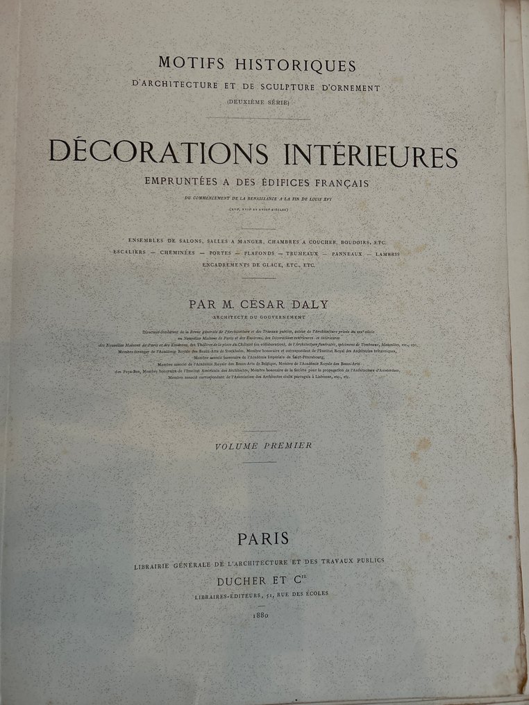 César Daly - Décorations Intérieures (Motifs Historiques) - 1880 #1.0