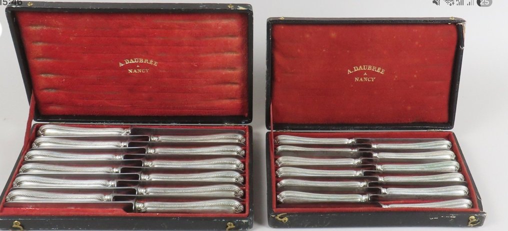 Maison Daubré, Nancy - Bestik sæt (24) - Sølv #1.0