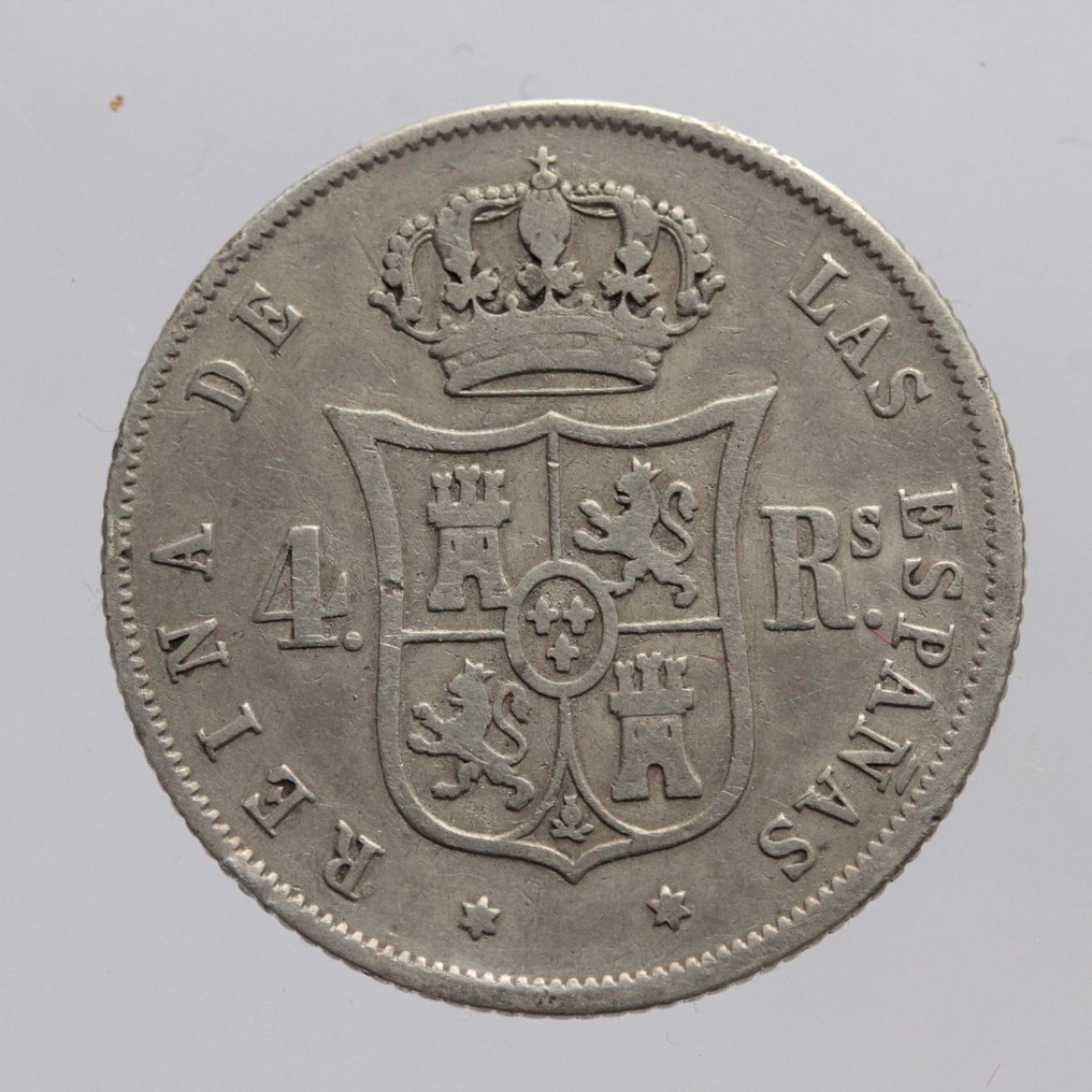 西班牙. 伊莎贝尔二世. 4 Reales 1861  (没有保留价) #1.0