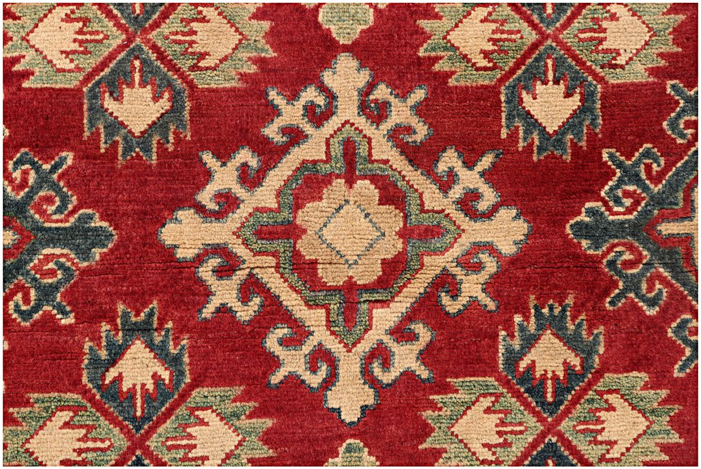 Afghan, Kazak, Μοναδικό χειροποίητο χαλί με κόμπο, φυσική μαλλί. - Χαλί - 213 cm - 153 cm - Παραδοσιακό χειροποίητο χαλί #2.1