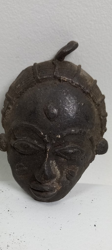 6个金重（带有两个雏鸡、鳄鱼、蛇、Baulé面具、陶土、刺猬）。 - Baule - 象牙海岸  (沒有保留價) #2.1