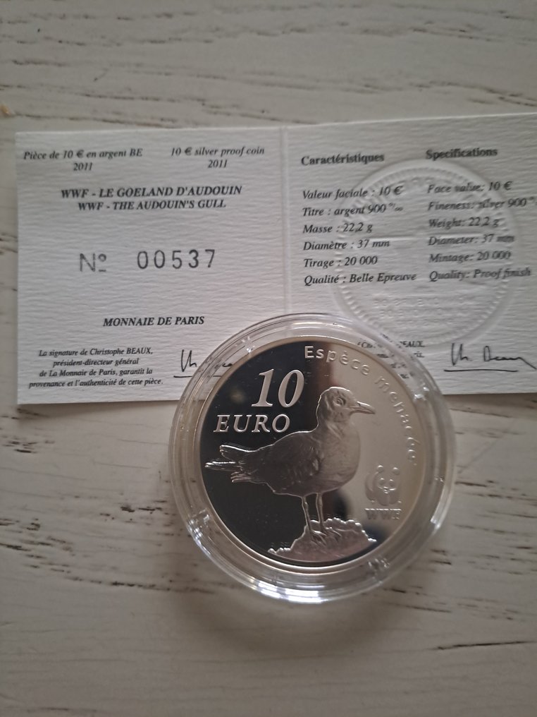 Frankrig. 10 Euro 2011/2018 (3 monnaies) Proof  (Ingen mindstepris) #1.0