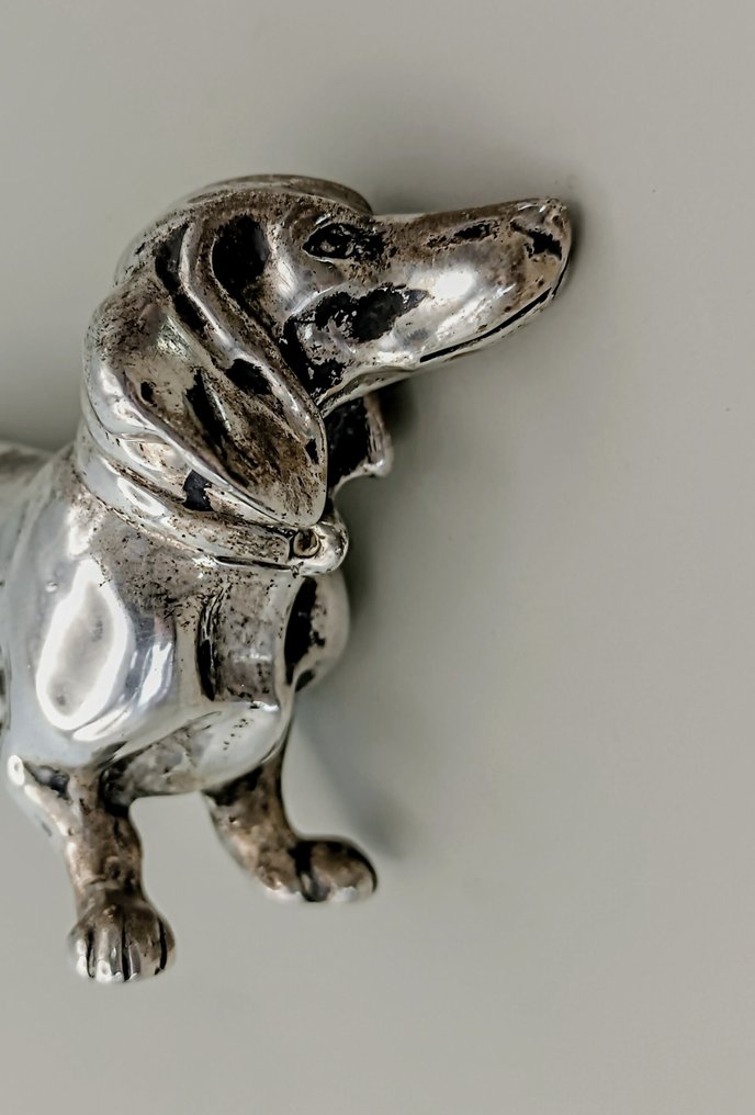 Large Size Detailed Dachshund - Φιγούρα μινιατούρα - .835 silver #2.1