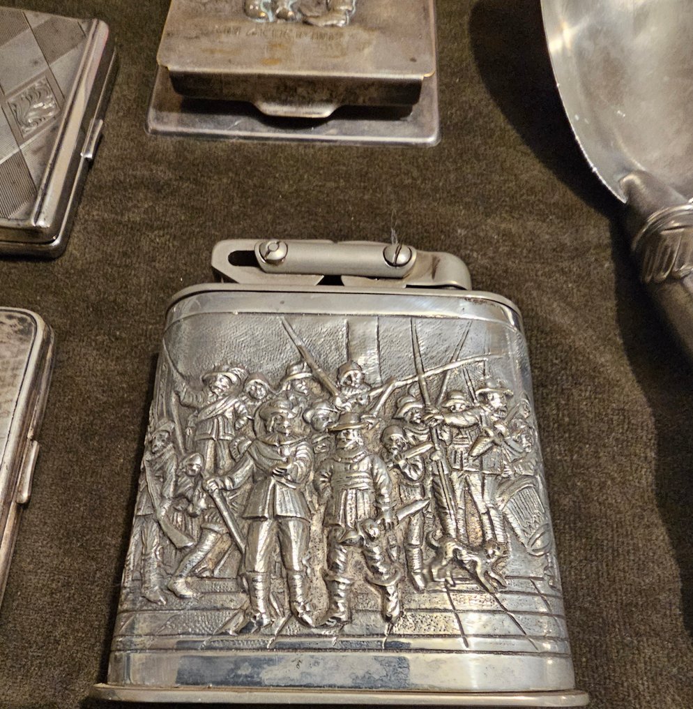 帶打火機菸盒 (9) - 鍍銀 - 大量镀银 #4.3