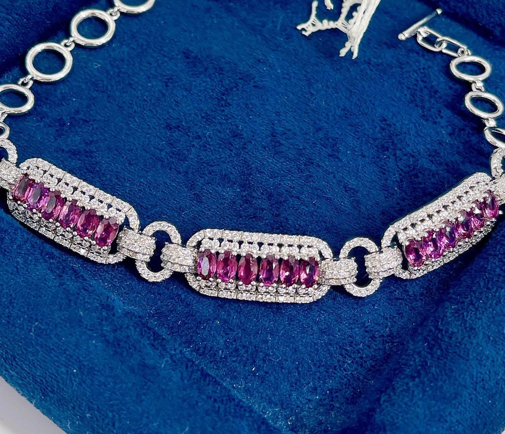 χωρίς τιμή ασφαλείας - Βραχιόλι Ασήμι 925 Φυσικό Γρανάτης #1.0