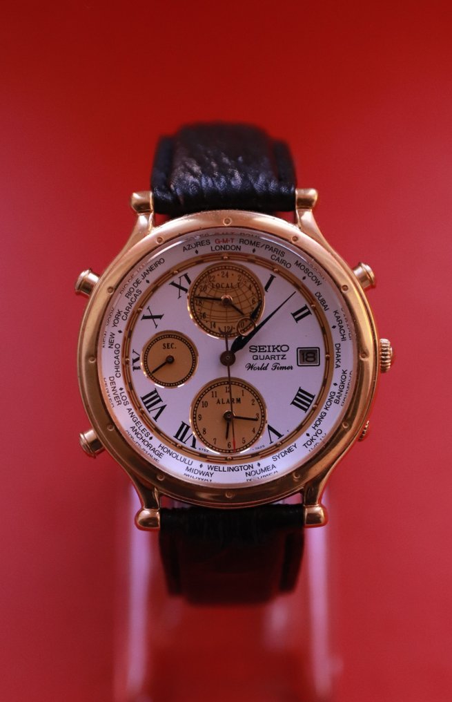 Seiko - World Time - 5T52 7A15 - Herren - 1990-1999 #1.0