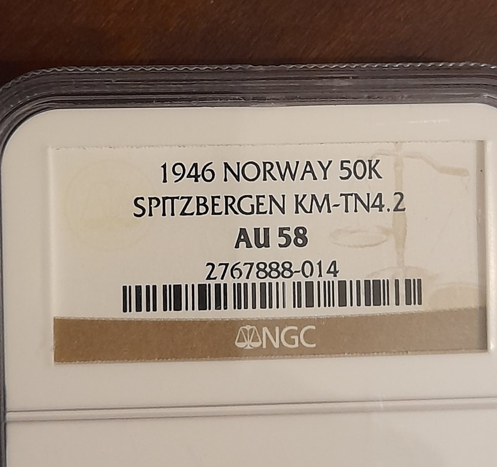 Σπίτσμπεργκεν (υπό Νορβηγία) - ΕΣΣΔ. Arktikugol. 50 Kopeks 1946 - Rare / AU58 #4.3