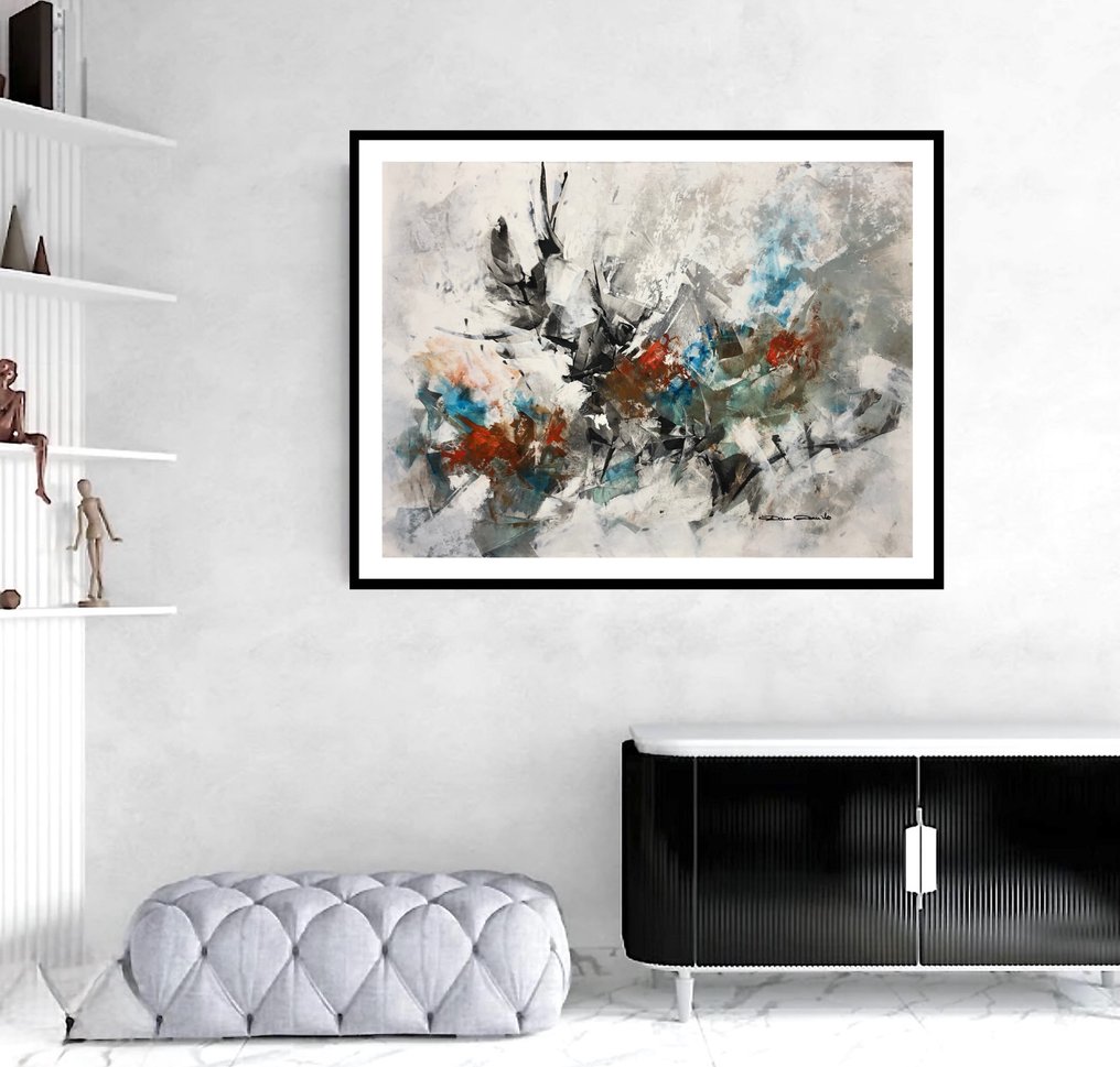 Dam Domido - Some touches of blue - 130 x 95 cm #1.0