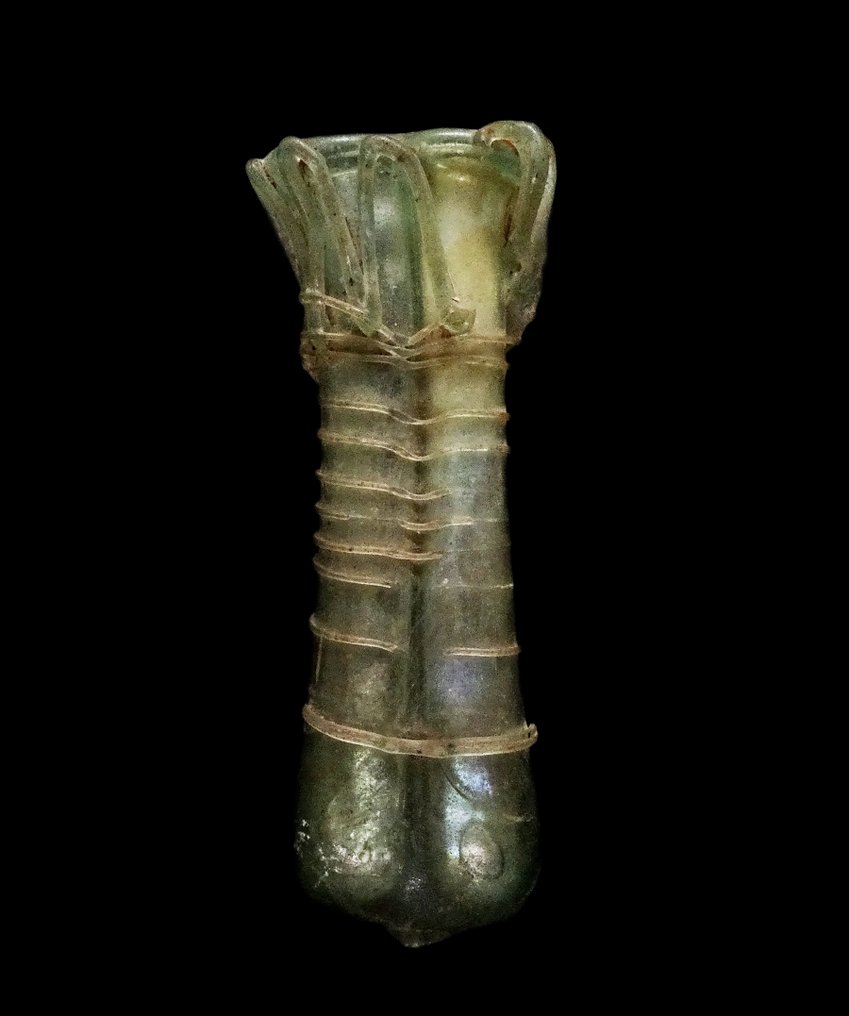 古罗马 双层彩色玻璃香膏瓶，公元2世纪 #1.0