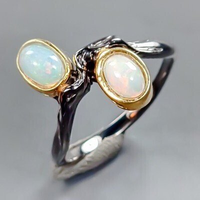925 silver - opal - Ring #1.0