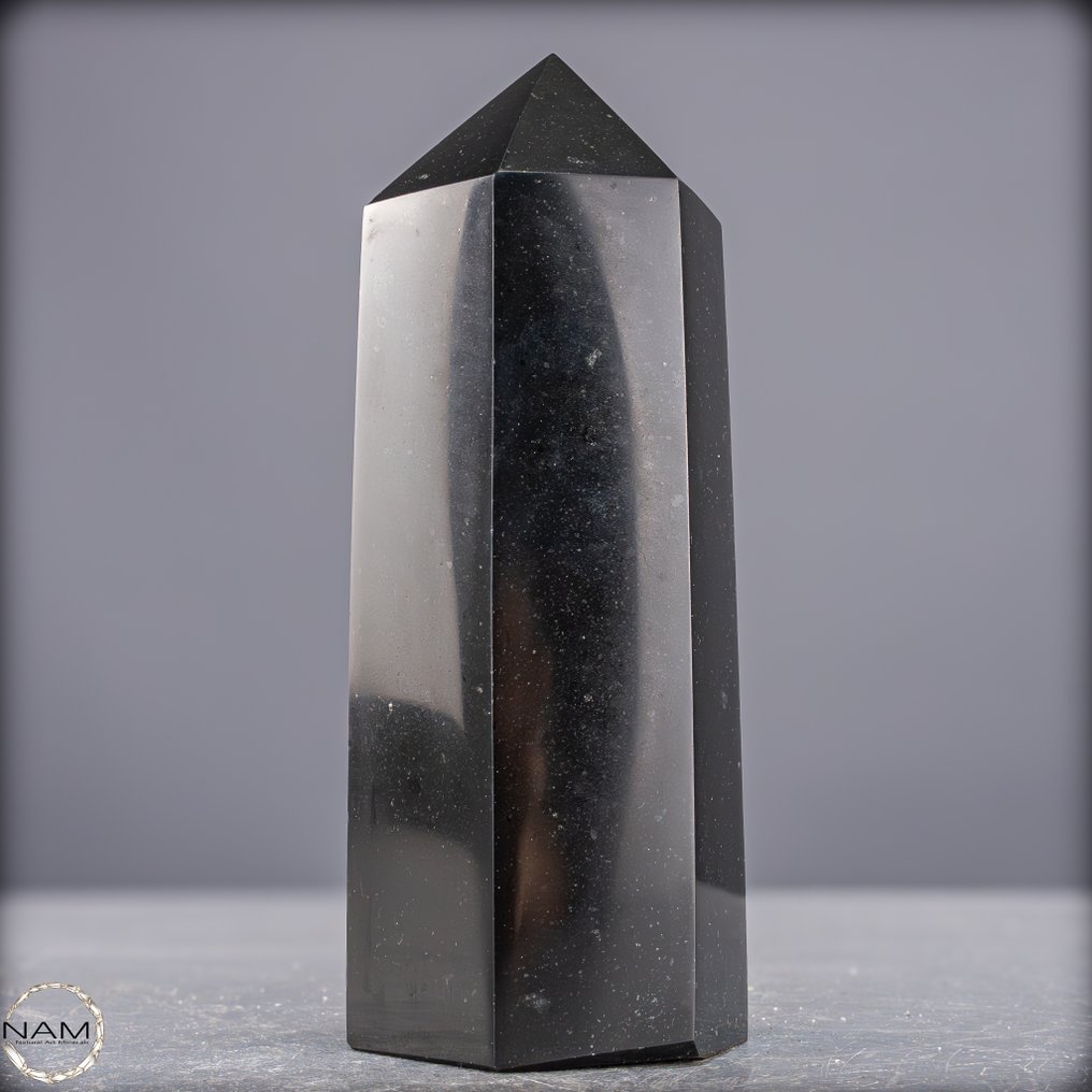 Φυσικός μαύρος οβελίσκος τουρμαλίνης Φύλακας της δύναμης και καθαρότητας, από τη Βραζιλία.- 979.35 g #4.3