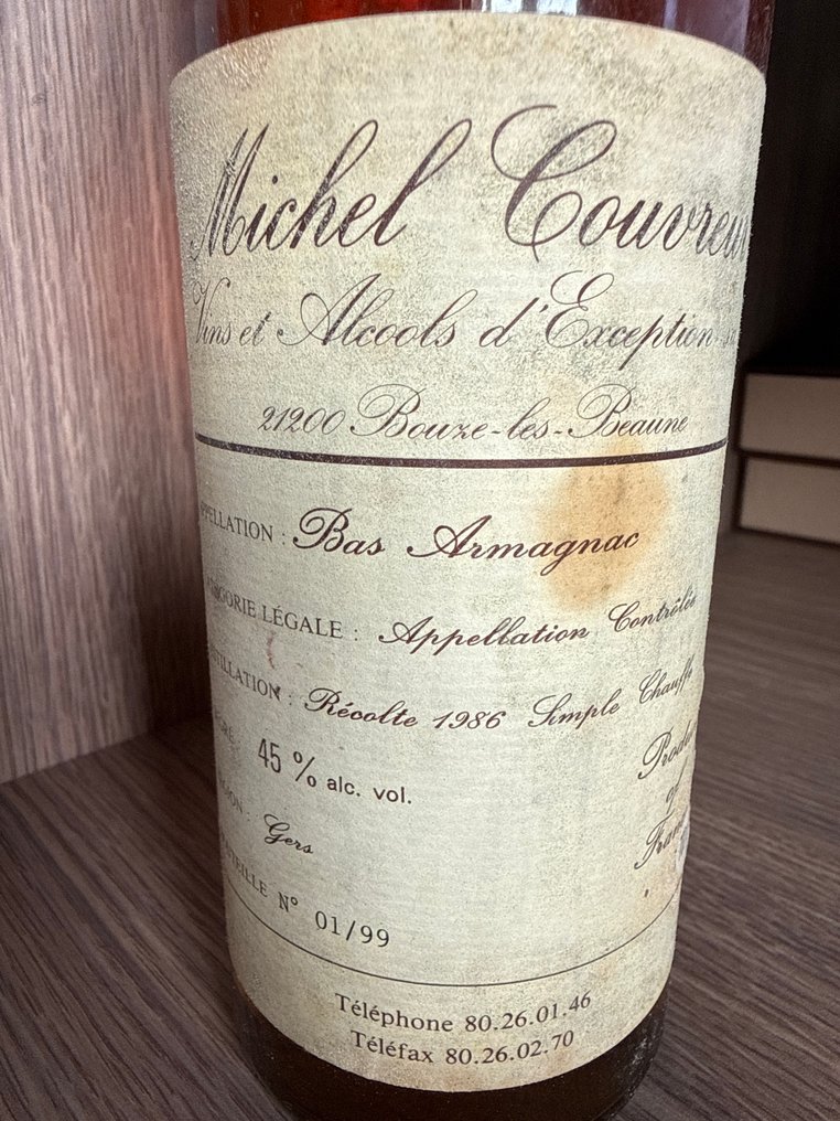 Michel Couvreur 1986 - Bas Armagnac Récolte   - b. 1999  - 70cl #1.0