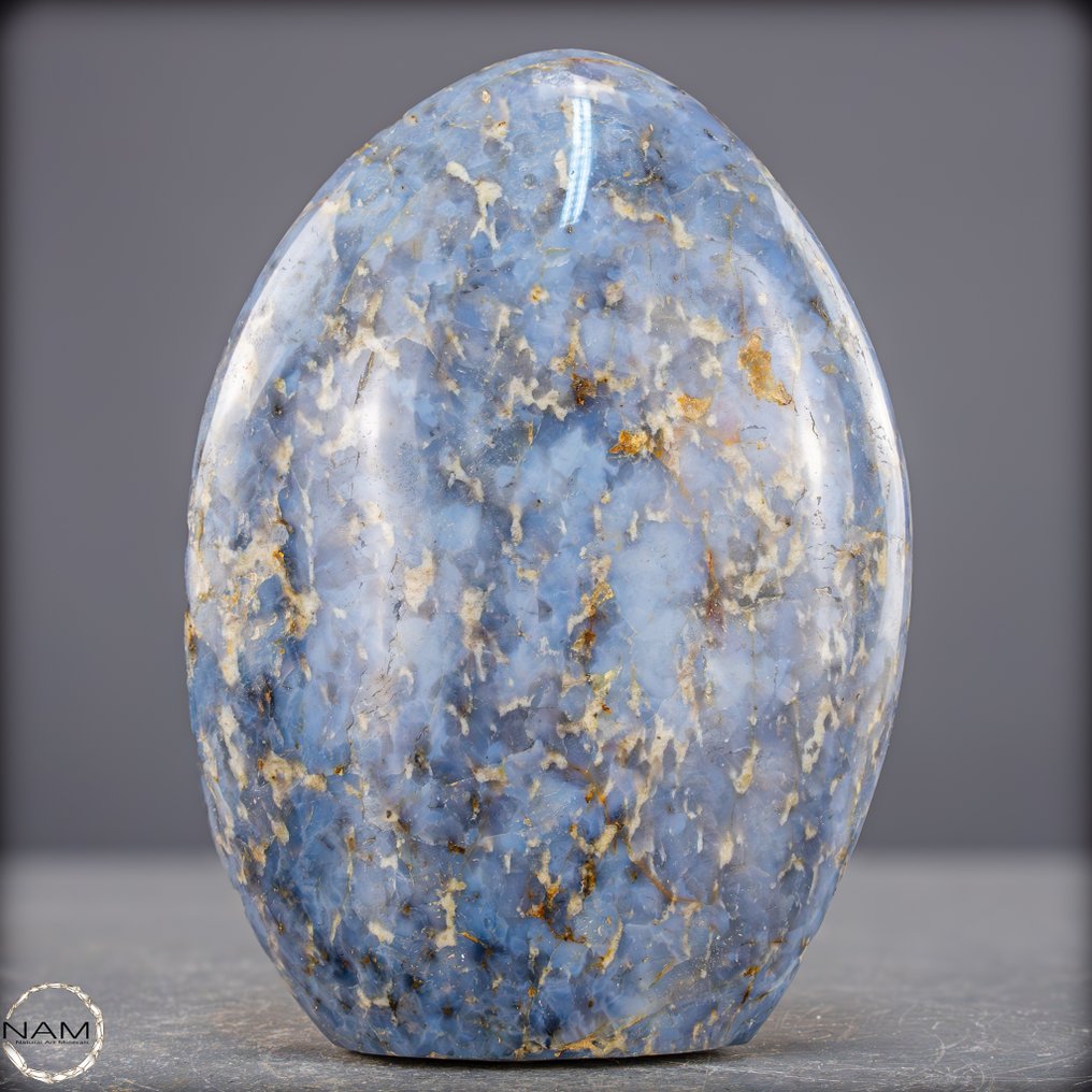 Φυσικός πολύ σπάνιος μπλε χαλαζίας σε απλή μορφή. Τέχνη στη φυσική της μορφή.- 853.97 g #1.0