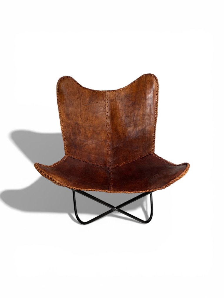 Lenestol - Sommerfuglstol - Lær, Metall - Sommerfuglstol (butterfly) #2.1