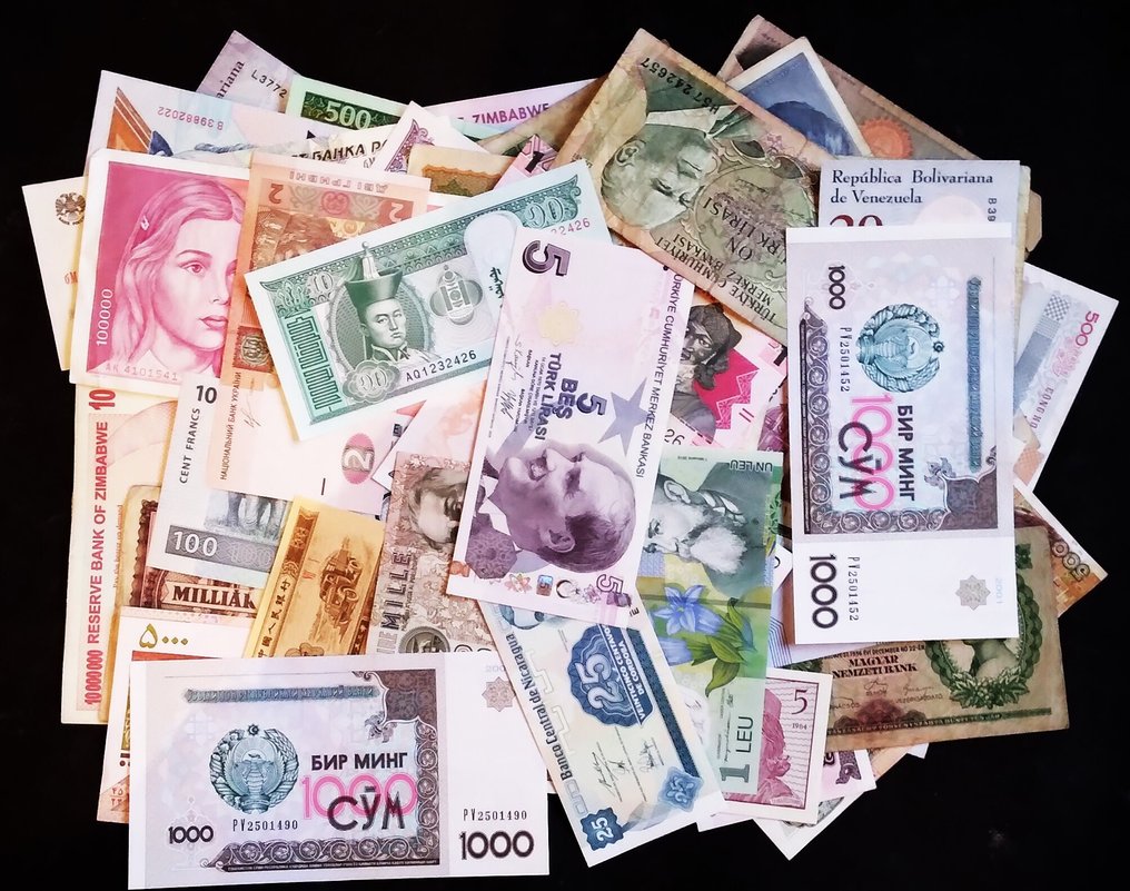 Lumea. - 96 Banknotes - Various Dates  (Fără preț de rezervă) #1.0