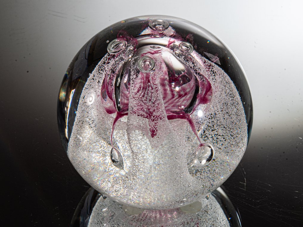 Caithness Glass - Margot Thomson - 纸镇 - "Congratulations" (1993) - Ø 8,2 cm - 玻璃 #2.1