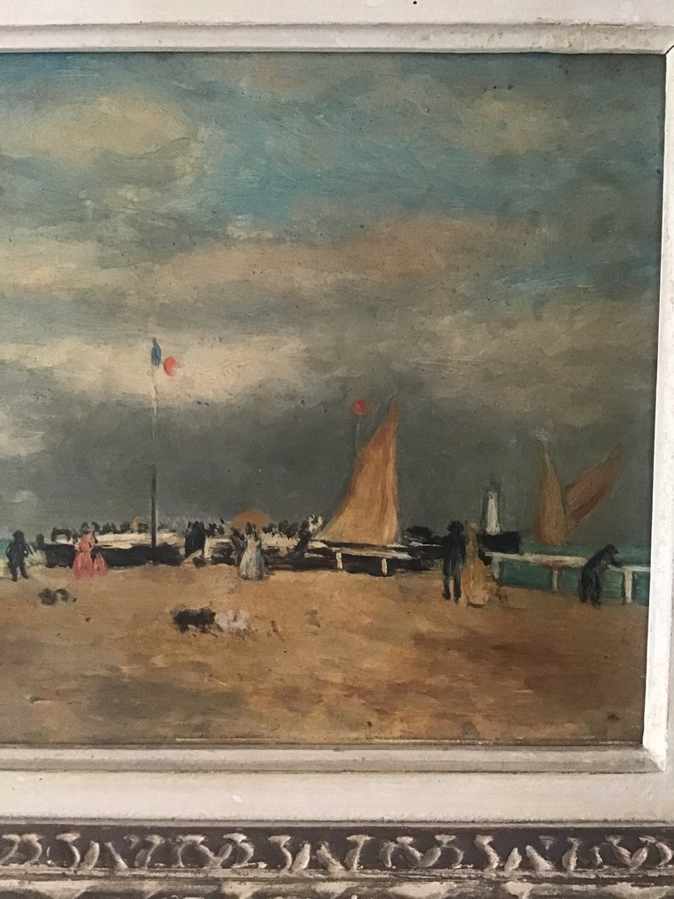 After Eugène Boudin (1824-1898) - Sur la plage #3.2