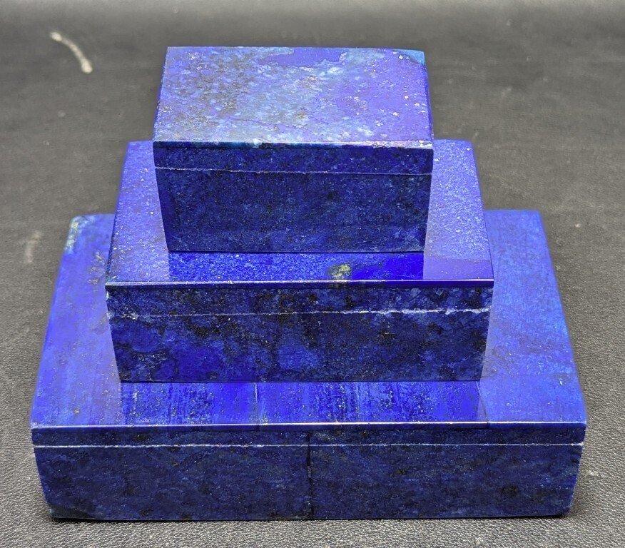 青金石宝石 首饰盒，新设计 - 高度: 146 mm - 宽度: 81 mm- 912 g - (3) #1.0