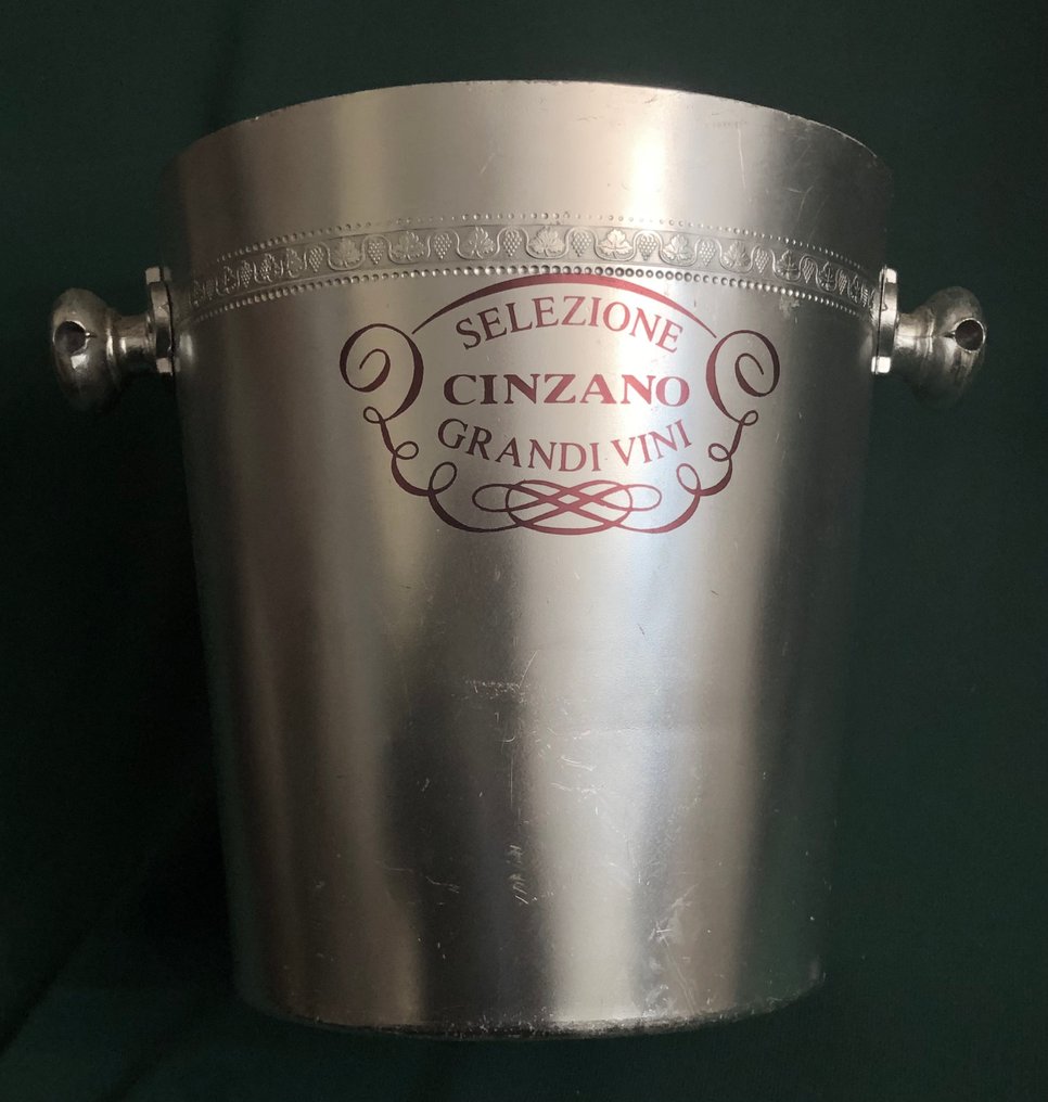 Cinzano - 香槟冷却桶 -  CINZANO 大酒庄。来自著名品牌CINZANO的意大利复古香槟冷却器。 - 铝 - CINZANO 伟大的葡萄酒 #4.3