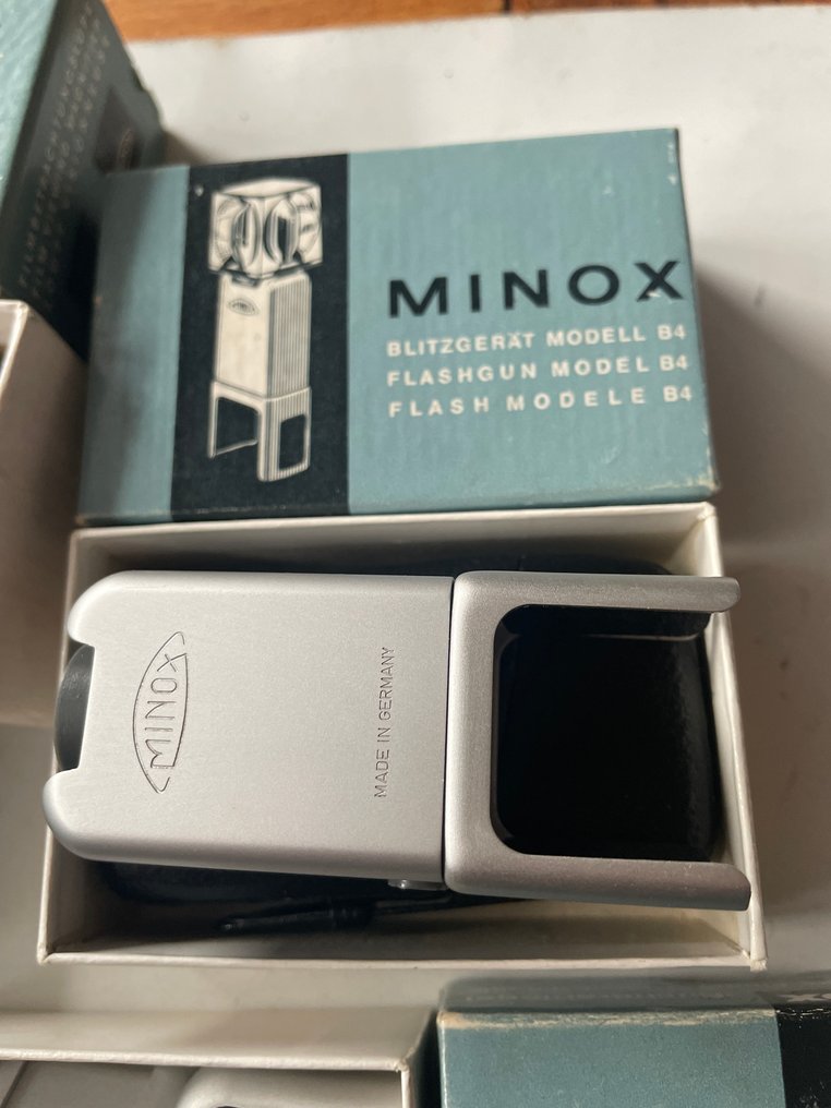 Minox A / B / C / uchwyt statywu + lupa + lampa błyskowa + wizjer katowy Spy camera #4.3
