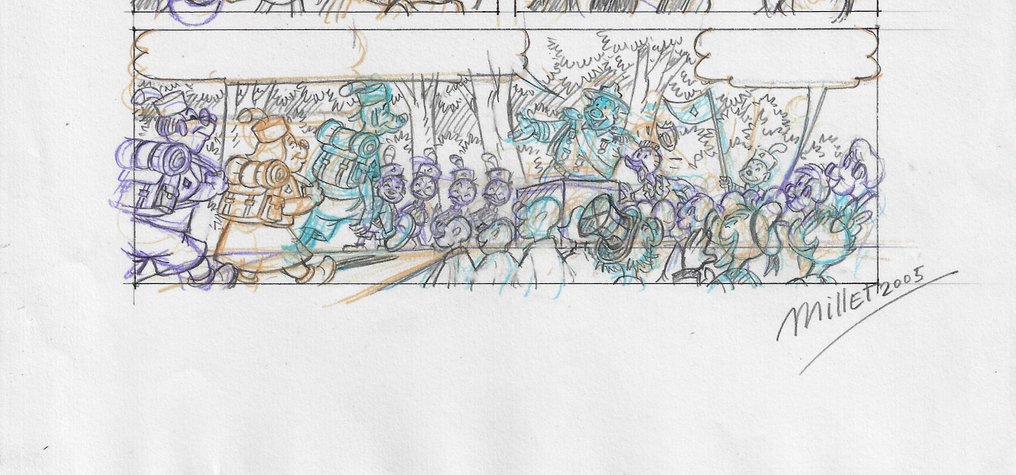 Millet, - 1 Pencil drawing - pato donald - 2005 #3.2