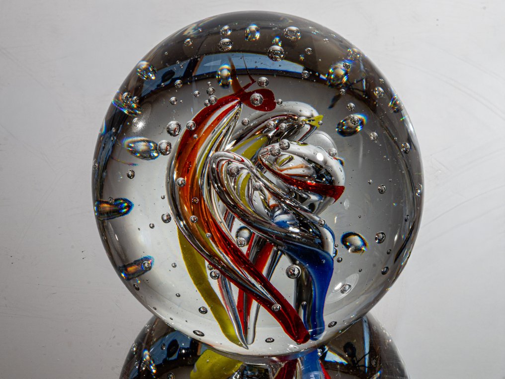 Bohemia - 紙鎮 - Künstlerisches Glasobjekt - Magnum Size - Ø 9,2 cm / 1 kg - 玻璃 #2.1