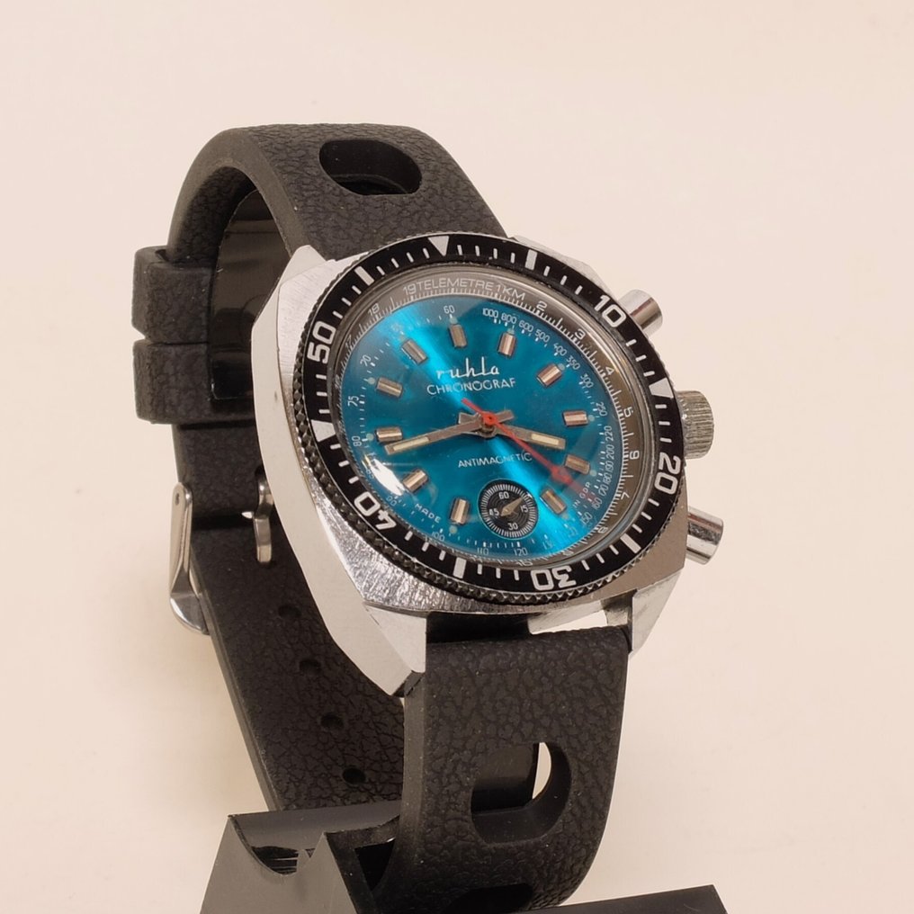 RUHLA - Chronograf / Türkisblau - Ingen mindstepris - Unisex - 1975 #1.0