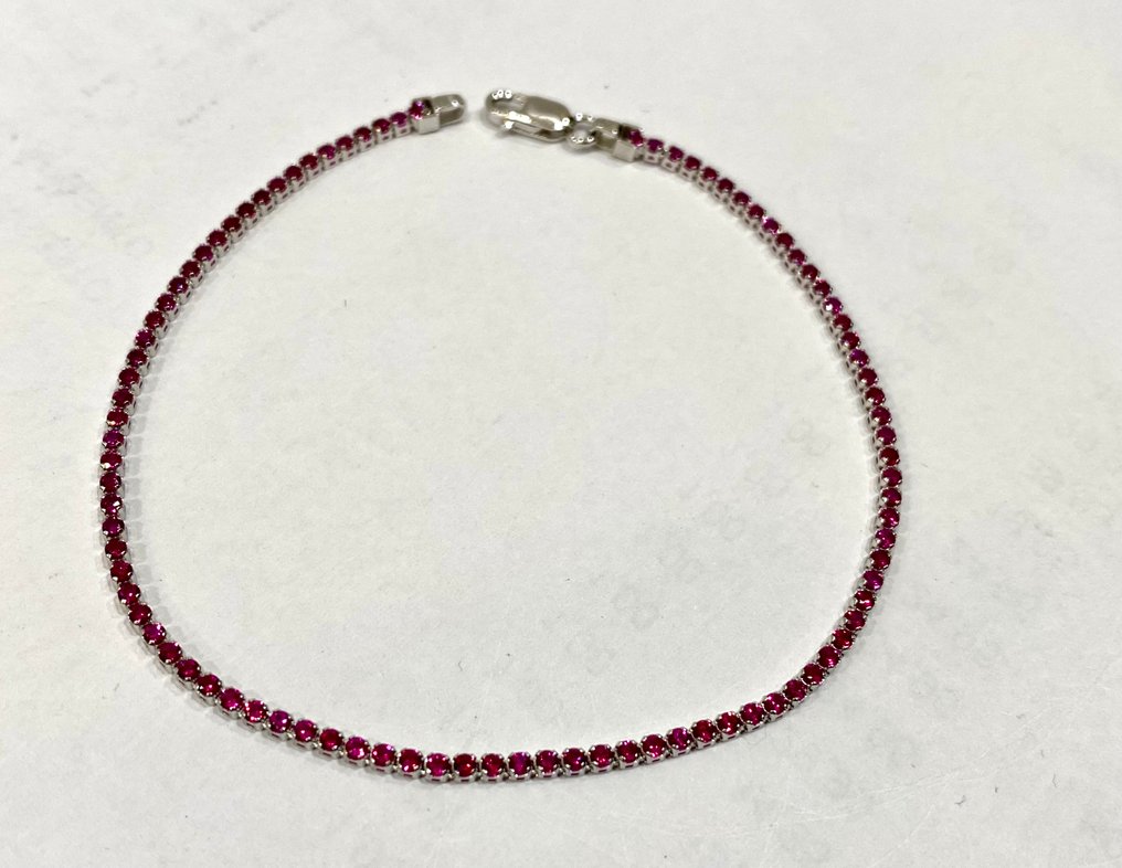 没有保留价 - 网球手链 - 18K包金 白金 -  0.80ct. tw. #1.0