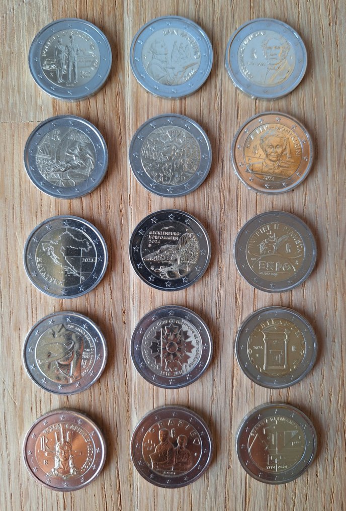 Ευρώπη. 2 Euro Various Years (15 monete)  (χωρίς τιμή ασφαλείας) #1.0