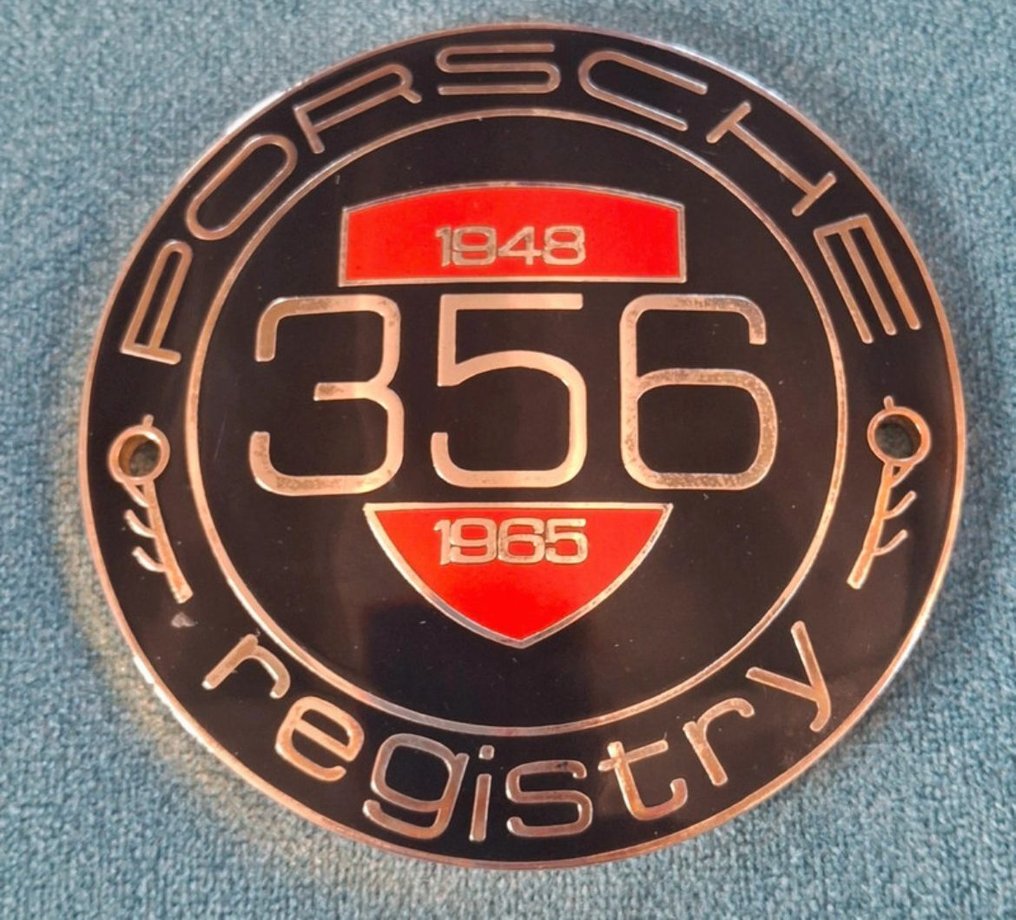 Διακριτικό PORSCHE registry 356 1948 1965 - Γαλλία - 20ος-τέλη #3.2